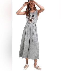 Meadow Rue Anthropologie Metallic Alchemist Jumpsuit Size Small Wide Leg